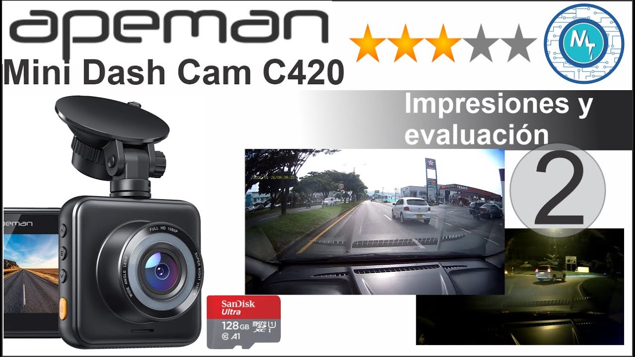Evaluación de la Apeman Mini Dash Cam C420