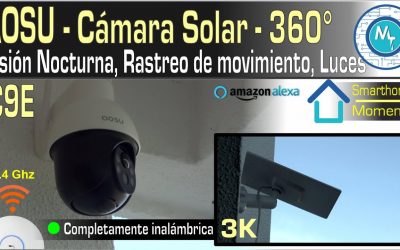 AOSU C9E, otra Cámara de seguridad solar, con rastreo de movimiento, muy completa.