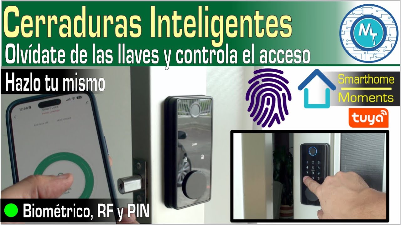 Seguridad para tu casa Inteligente: Cerradura de huellas, Como instalar y configurar – Biométrica.
