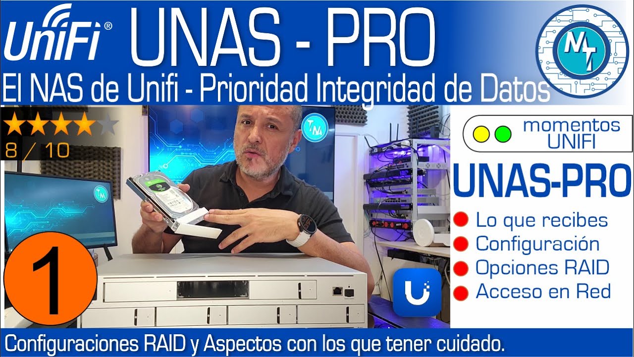 Unifi UNAS-Pro, Nuestras Impresiones, Configuración inicial, Expansión, Discos y precauciones RAID