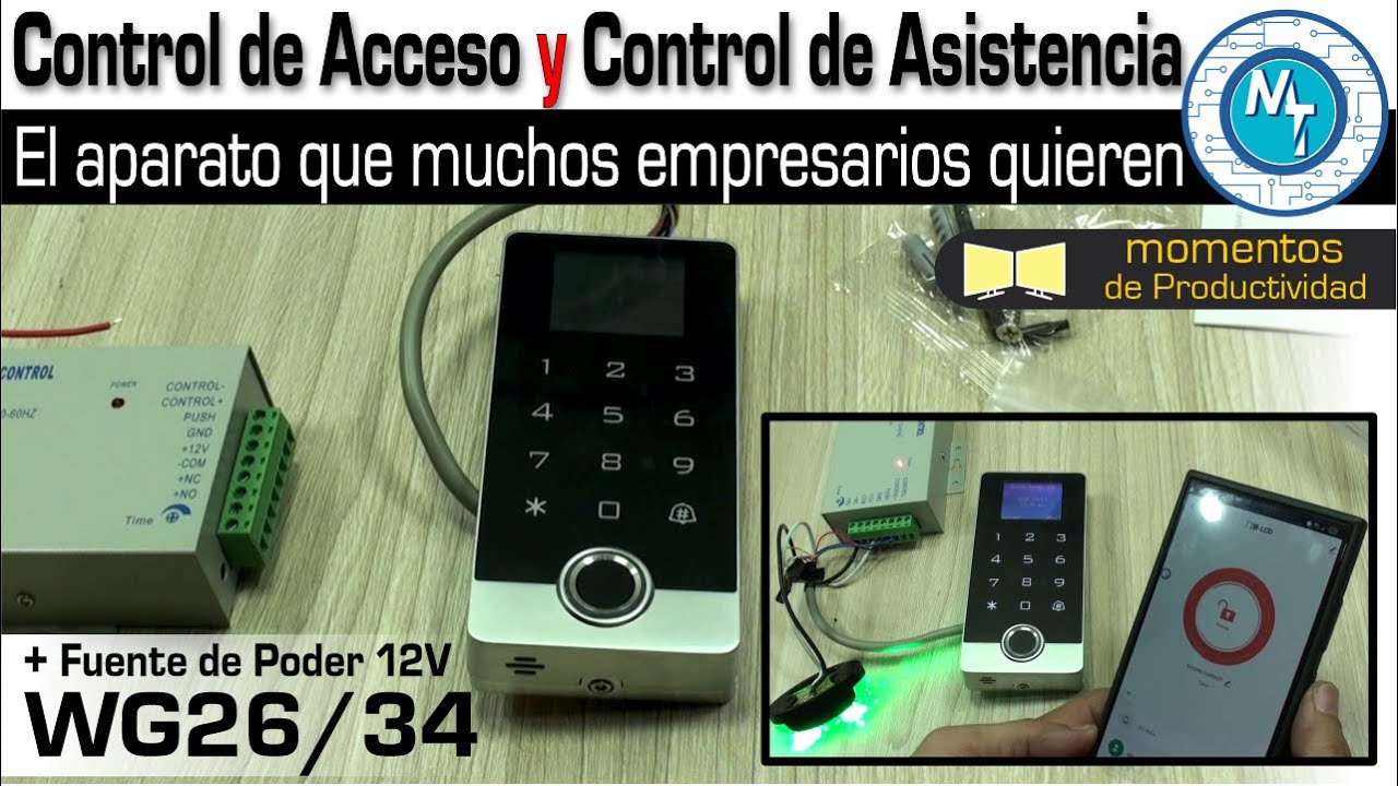 Lector biométrico para control de acceso y asistencia. Compatible con la Tuya App – AMOCAM WG26/34