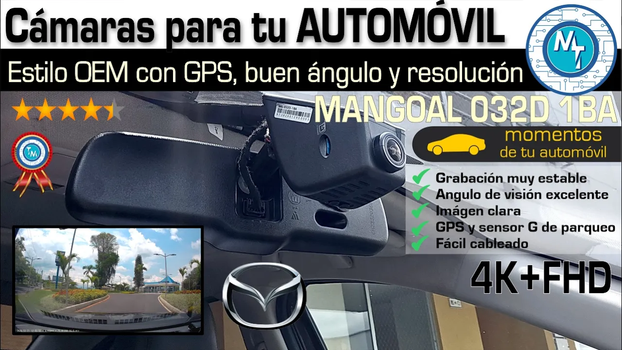 MANGOAL Dash CAMs estilo OEM, fácil de instalar, calidad de imagen, Dual CAM y GPS, modo de parqueo