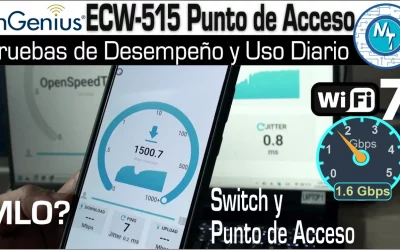 Rendimiento WiFi EnGenius ECW515. Muy bueno. Un Punto de Acceso WiFi 7 y Switch de Pared al Nivel