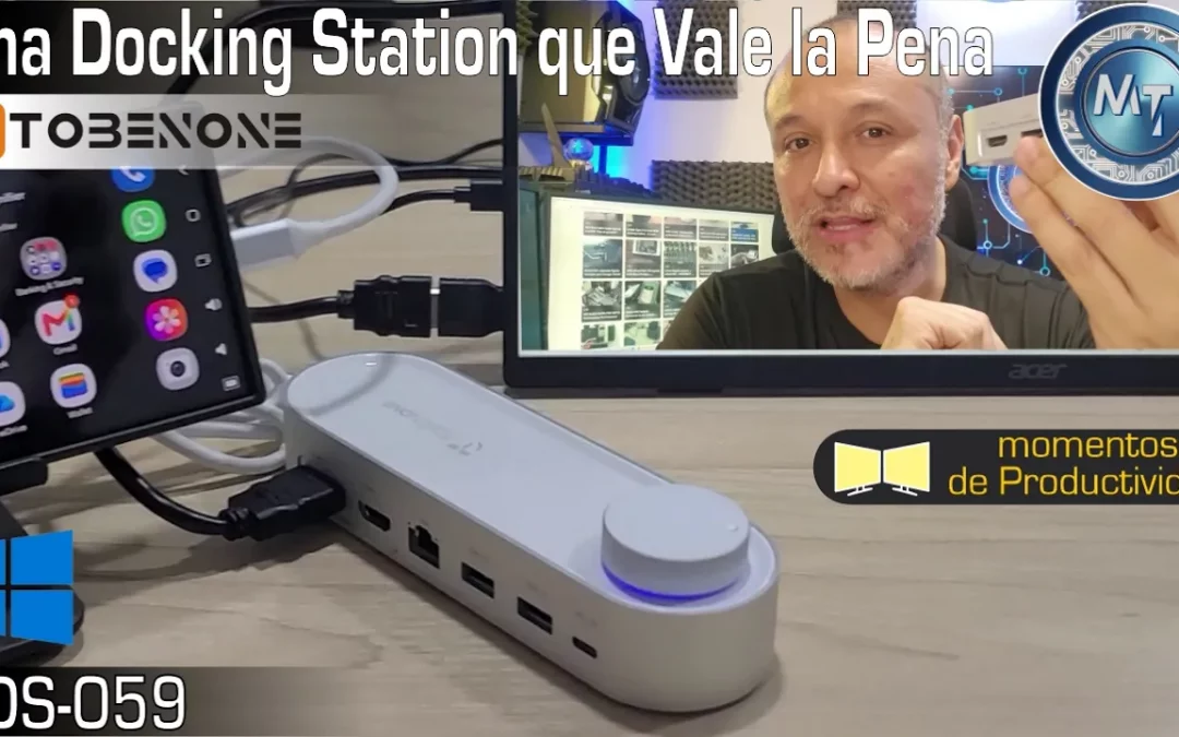 Genial Docking Station, compacta, control de volumen, 100 watt 10G Windows Dual HDMI TobenONE UDS059